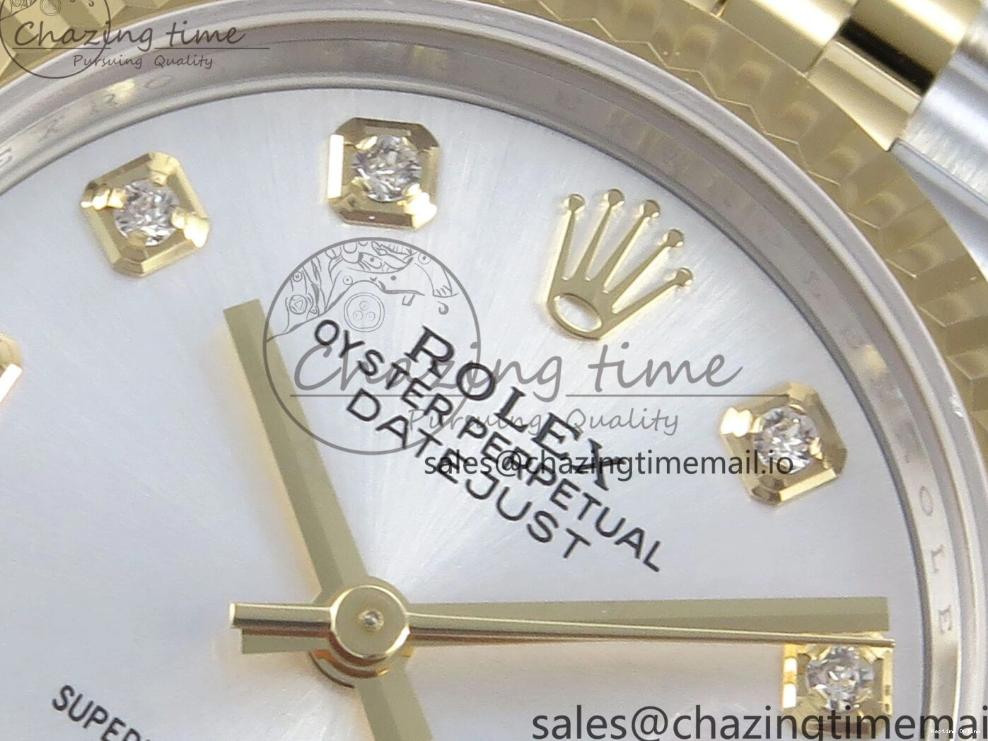 0214 DateJust 31 278273 ARF 1:1 Best Edition 904L Steel Silver Diamonds Dial on SS YG Jubilee Bracelet ETA TechFriendly 571